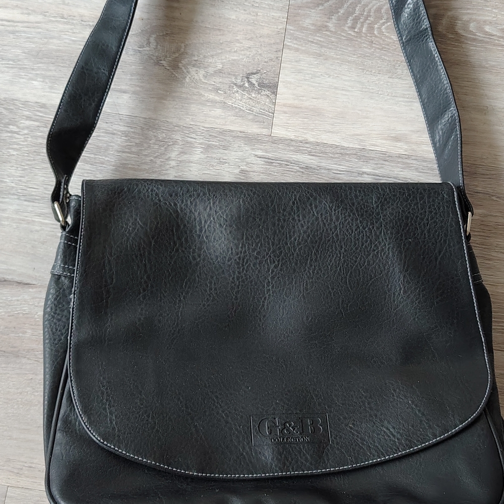 Black Leather Crossbody Bag